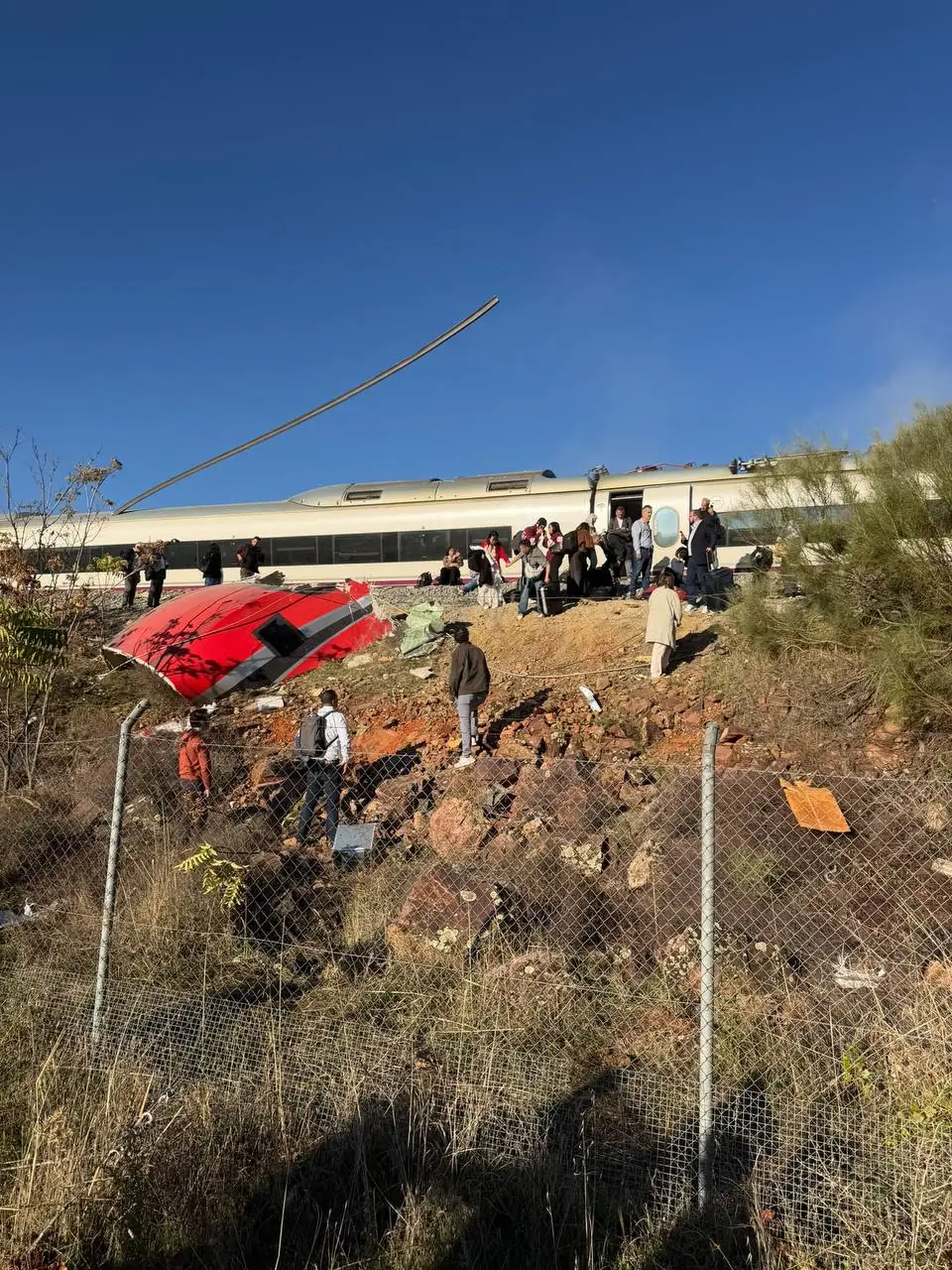 Crash-scene photo shared on social media; source and location not independently verified
